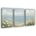 thumbnail image 1 of Coastal Wildflowers Set of 3 Prints Canvas Wall Art Boho Floral Painting Picture Wall Decor Abstract Nature Landscape Poster, 1 of 6