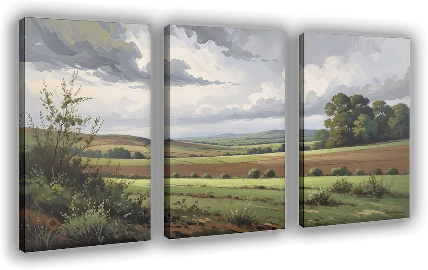 Coastal Wildflowers Set of 3 Prints Canvas Wall Art Boho Floral ...