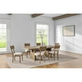 thumbnail image 1 of Coastal Wood Rectangular Kitchen Table with Six Chairs Dining Table Brown, 1 of 17