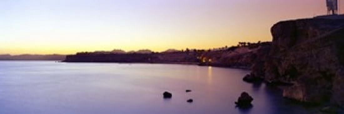 Coastal city at dusk Ras Um Sid Sharm al-Sheikh Sinai Peninsula Egypt Canvas Art - Panoramic Images (18 x 6)