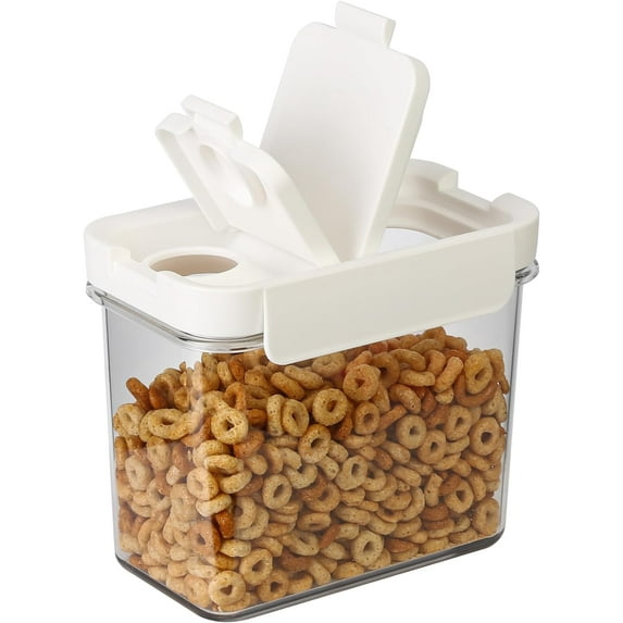 Coastcloud Cereal Containers Storage, 1.1L/37.2oz Airtight Cereal Storage Containers with Lids, Dry Food Storage Containers with Pour Spout Stackable Dispenser for Pantry Kitchen