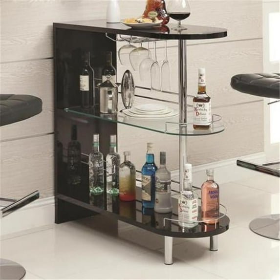 Coaster 101063 Bar Units and Bar Tables Contemporary Black Bar Table
