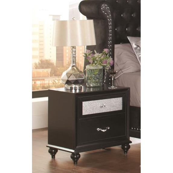 Coaster 200892-CO 2 Drawer Nightstand, In Black