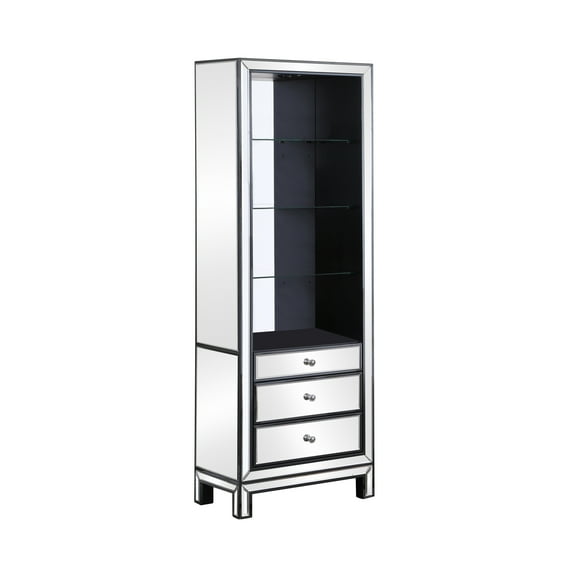 Coaster 3-drawer Wood Media Tower Black Titanium and Silver