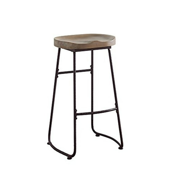 Industrial Driftwood Bar Stool