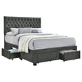 thumbnail image 1 of Soledad Upholstered Queen Storage Panel Bed Grey, 1 of 3