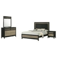thumbnail image 1 of Coaster 4-Piece Contemporary Wood Eastern King Bedroom Set in Light Brown/Gray, 1 of 17