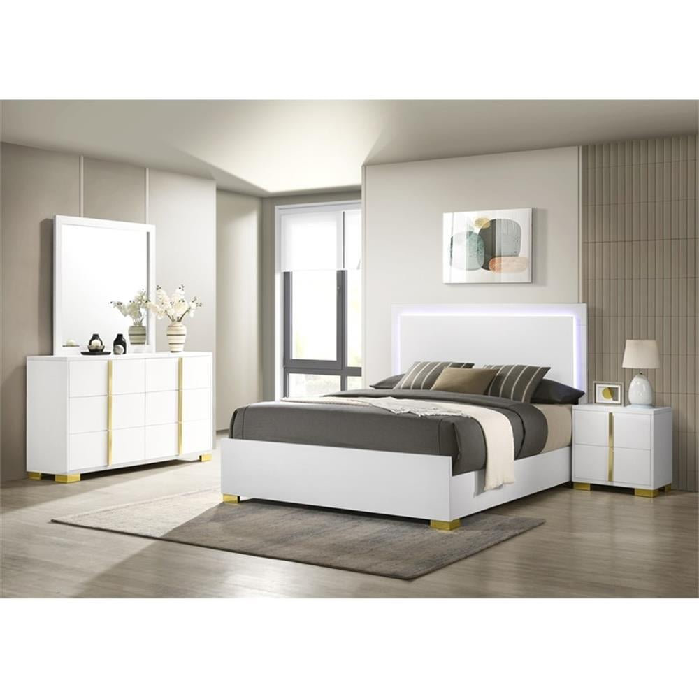 Olivia 5-piece Eastern King Bedroom Set Pearl White