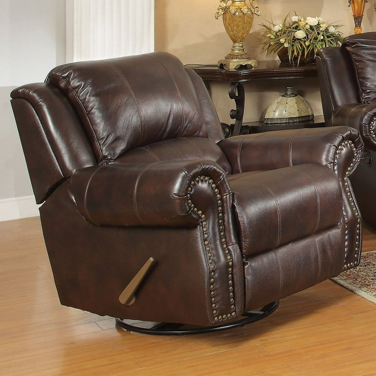 Coaster Home Furnishings Stylish Rocking Push Back Chair, Faux