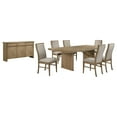 thumbnail image 1 of Adina 8-piece Extension Dining Set Distressed Light Brown, 1 of 20