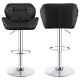 thumbnail image 1 of Berrington Upholstered Adjustable Bar Stool Black (Set of 2), 1 of 12
