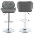 thumbnail image 1 of Berrington Upholstered Adjustable Bar Stool Grey (Set of 2), 1 of 12