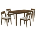 thumbnail image 1 of Almonte 5-piece 59-inch Rectangular Dining Set Dark Brown, 1 of 15