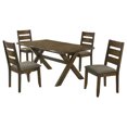thumbnail image 1 of Alston 5-piece Rectangular Dining Table Set Knotty Nutmeg, 1 of 14