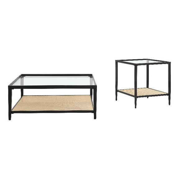 Amherst 2-piece Coffee and End Table Set Black