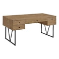 thumbnail image 1 of Coaster Analiese 63-inch 4-drawer Engineered Wood Writing Desk in Brown, 1 of 11