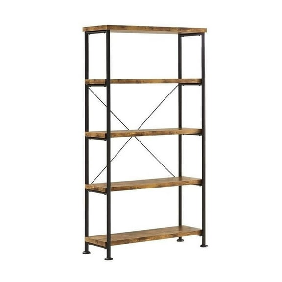 Analiese 4-shelf Bookcase Antique Nutmeg