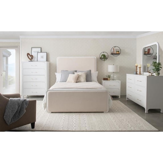 Coaster Anastasia 5-piece Wood Eastern King Bedroom Set Pearl White and Beige