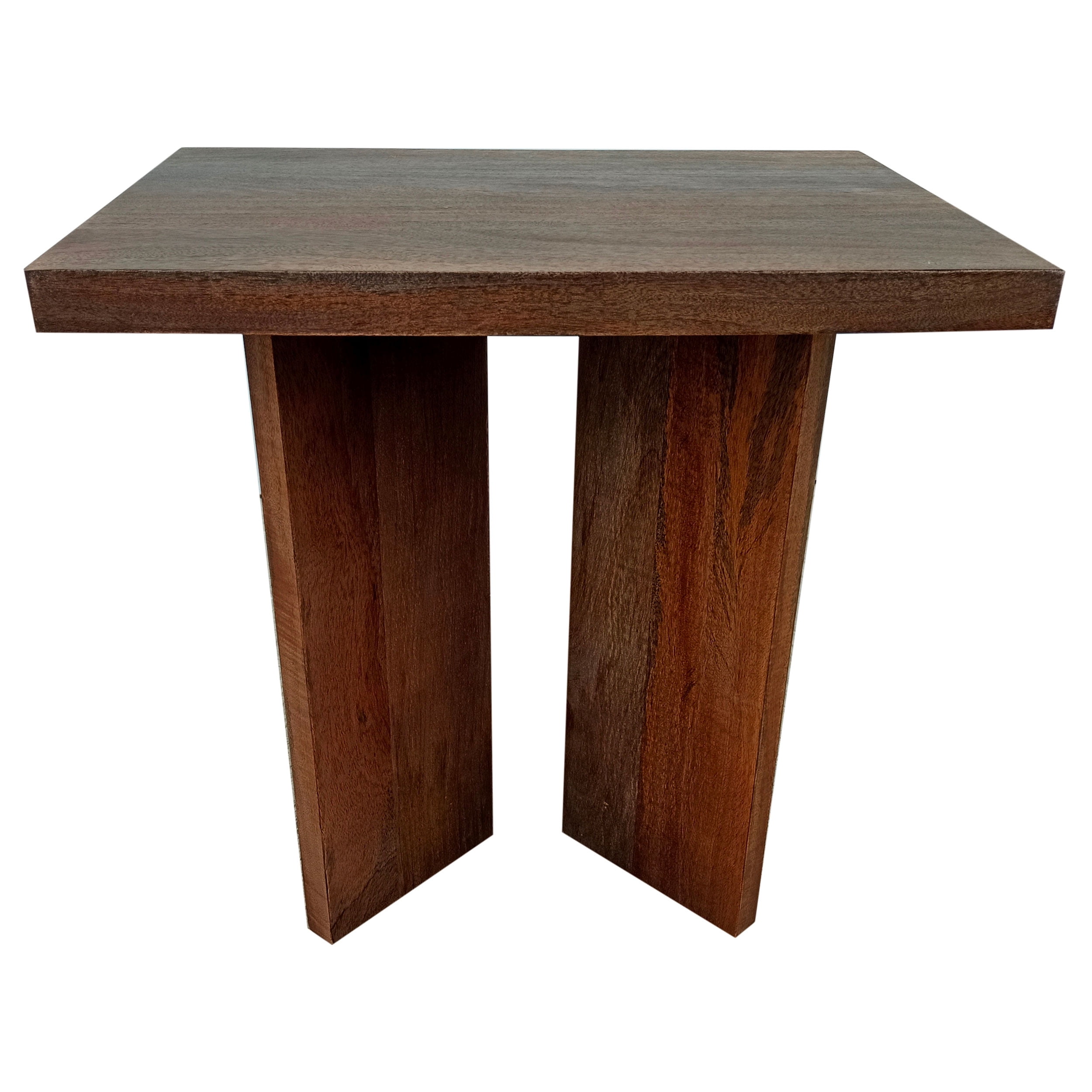 Andando Square Solid Mango Wood Rustic End Table Brown