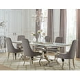 thumbnail image 1 of Antoine 7-piece Rectangular Glass Top Dining Table Set Grey, 1 of 6