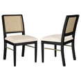 thumbnail image 1 of Arini Rattan Cane Dining Side Chair Black (Set of 2), 1 of 13