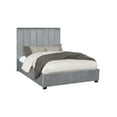 thumbnail image 1 of Arles Queen Vertical Channeled Tufted Bed Grey, 1 of 4