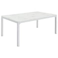 thumbnail image 1 of Athena Rectangular 64-inch Faux Marble Dining Table Chrome, 1 of 7