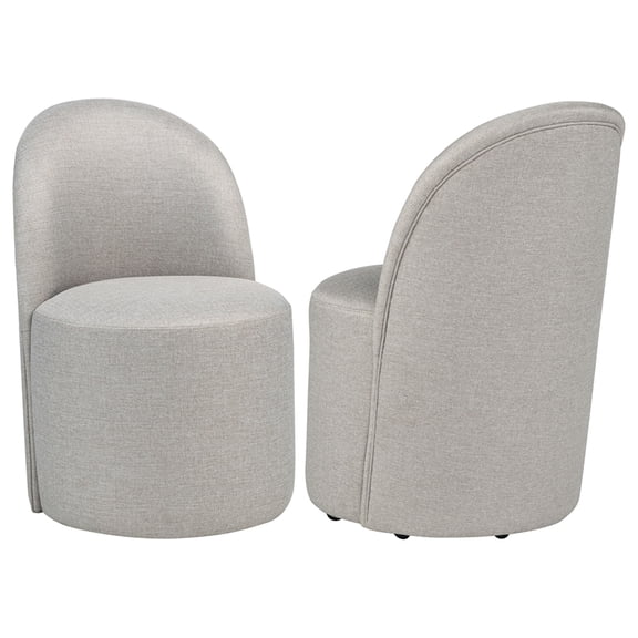 Coaster Aubrey 19.75'' Fabric Barrel Dining Side Chair in Beige