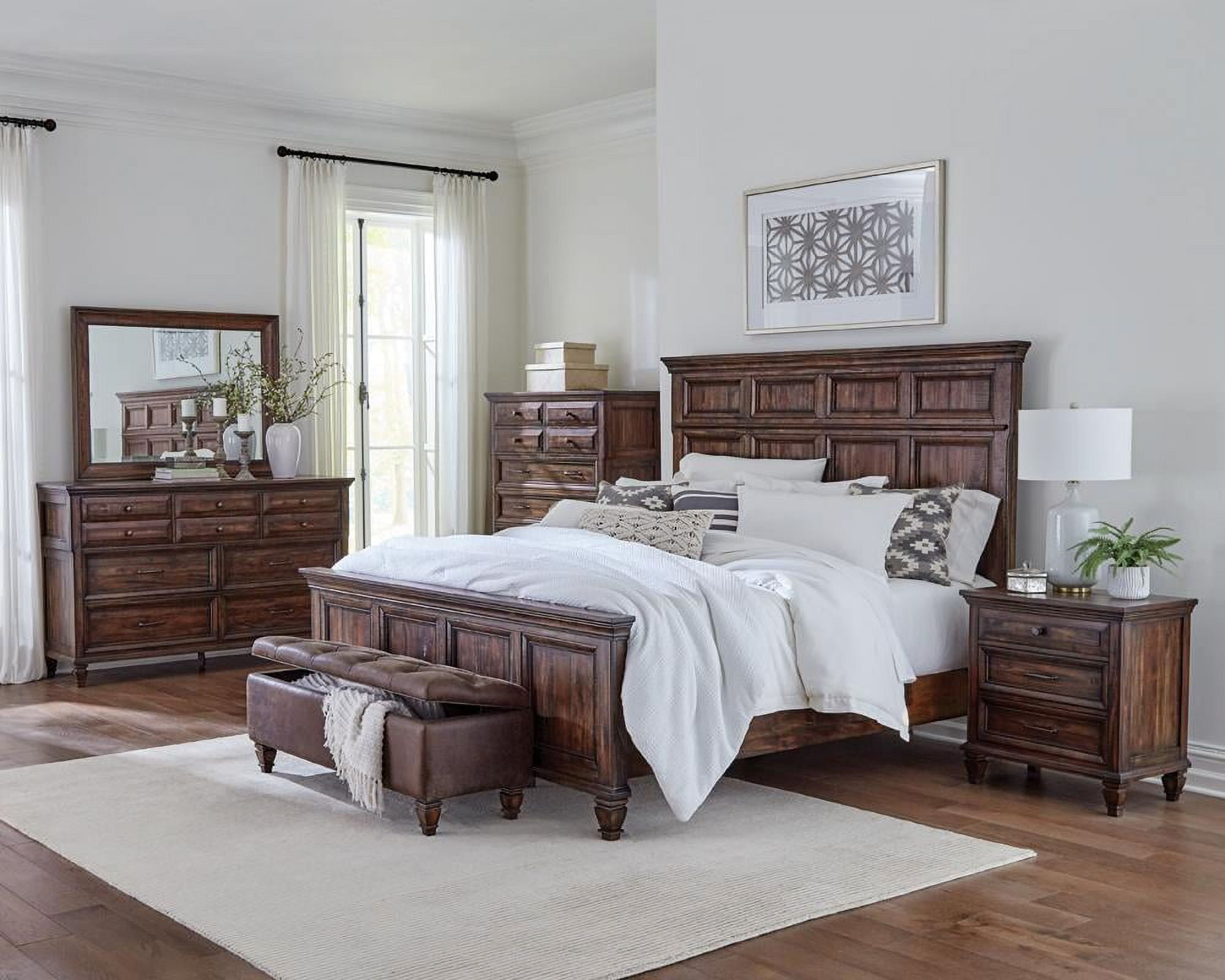 Weathered Burnished Brown 5-Piece Eastern King Bedroom Set