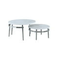 thumbnail image 1 of Avilla Round Nesting Coffee Table White and Chrome, 1 of 5