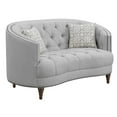 thumbnail image 1 of Avonlea Sloped Arm Upholstered Loveseat Trim Grey, 1 of 2