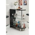 thumbnail image 1 of Adolfo Rectangular 2-tier Home Bar Table Black High Gloss, 1 of 7