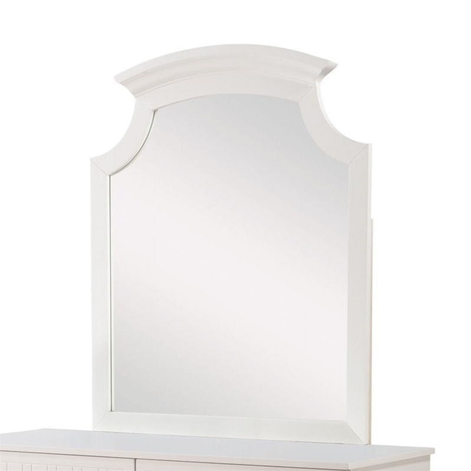 Coaster Bethany Crown Molding Mirror in White