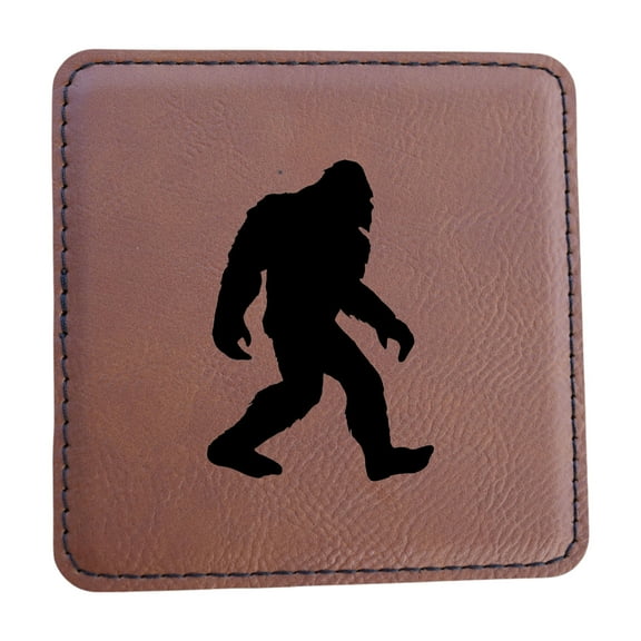 Coaster - Bigfoot Sasquatch - SET OF 2 - Leather or Stitched Cork