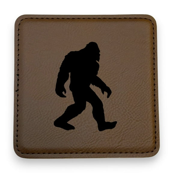 Coaster - Bigfoot Sasquatch - SET OF 2 - Leather or Stitched Cork