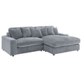 thumbnail image 1 of Blaine Upholstered Reversible Chaise Sectional Sofa Fog, 1 of 20