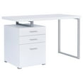 thumbnail image 1 of Brennan 47-inch 3-drawer Office Computer Desk White, 1 of 11