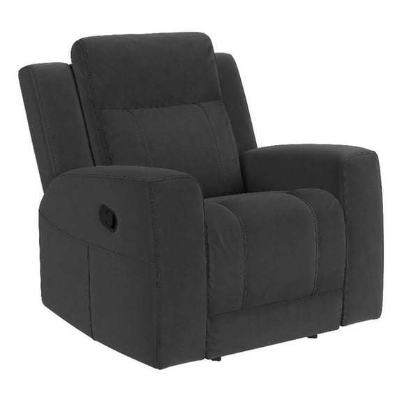 Brentwood Upholstered Recliner Chair Dark Charcoal