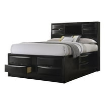 Briana Queen Platform Storage Bed Black
