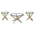thumbnail image 1 of Brooke 3-piece Round Coffee and End Table Set Rose Brass, 1 of 7