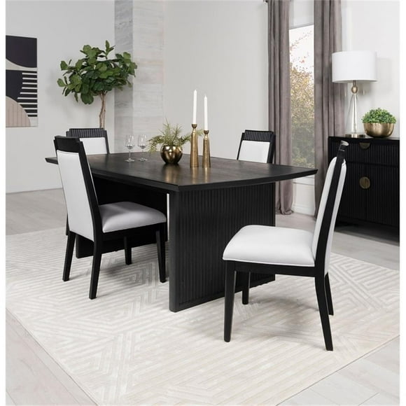 Coaster Brookmead 5-piece Wood Dining Set with Removable Extension Leaf Black
