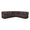 thumbnail image 1 of Coaster Brunson 3-piece Faux Leather Upholstered Motion Sectional Brown, 1 of 10