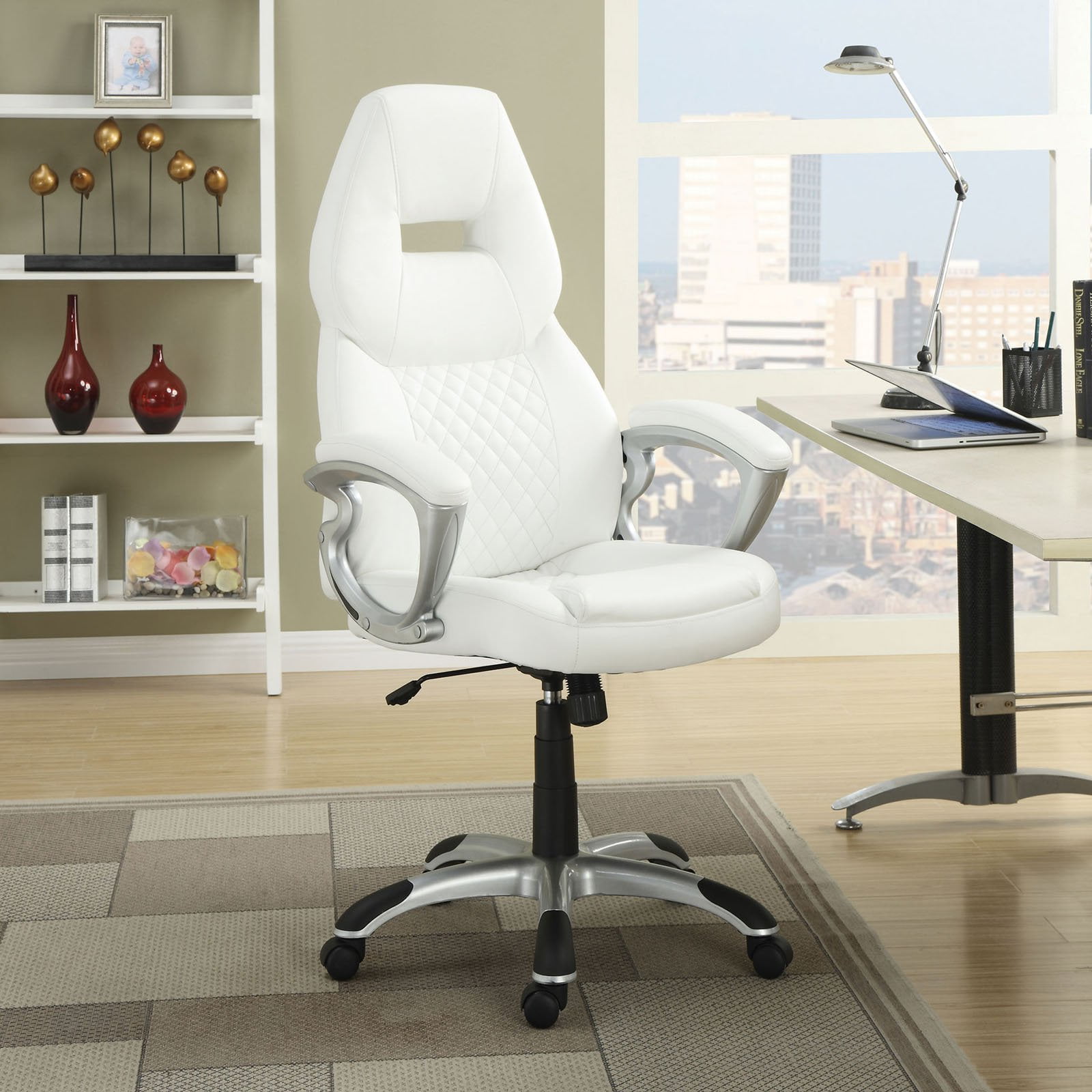 Leather bucket office chair online