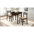 thumbnail image 1 of Coaster Bucknell 3-Piece Round Drop Leaf Dining Table Set, Cappuccino, 1 of 15