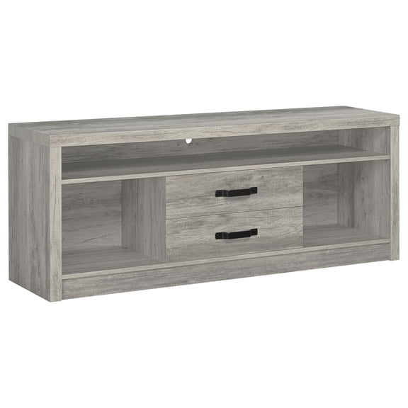 Burke 2-drawer Engineered Wood 59-inch TV Stand Grey Driftwood