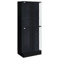 thumbnail image 1 of Cabra 4-door LED Curio Display Cabinet Black High Gloss, 1 of 13