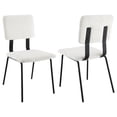 thumbnail image 1 of Calla Fabric Upholstered Dining Side Chair White (Set of 2), 1 of 13