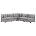 thumbnail image 1 of Cambria 5-piece Upholstered Modular Sectional Sofa Grey, 1 of 10