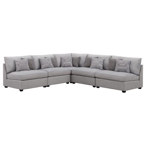 Cambria 5-piece Upholstered Modular Sectional Sofa Grey