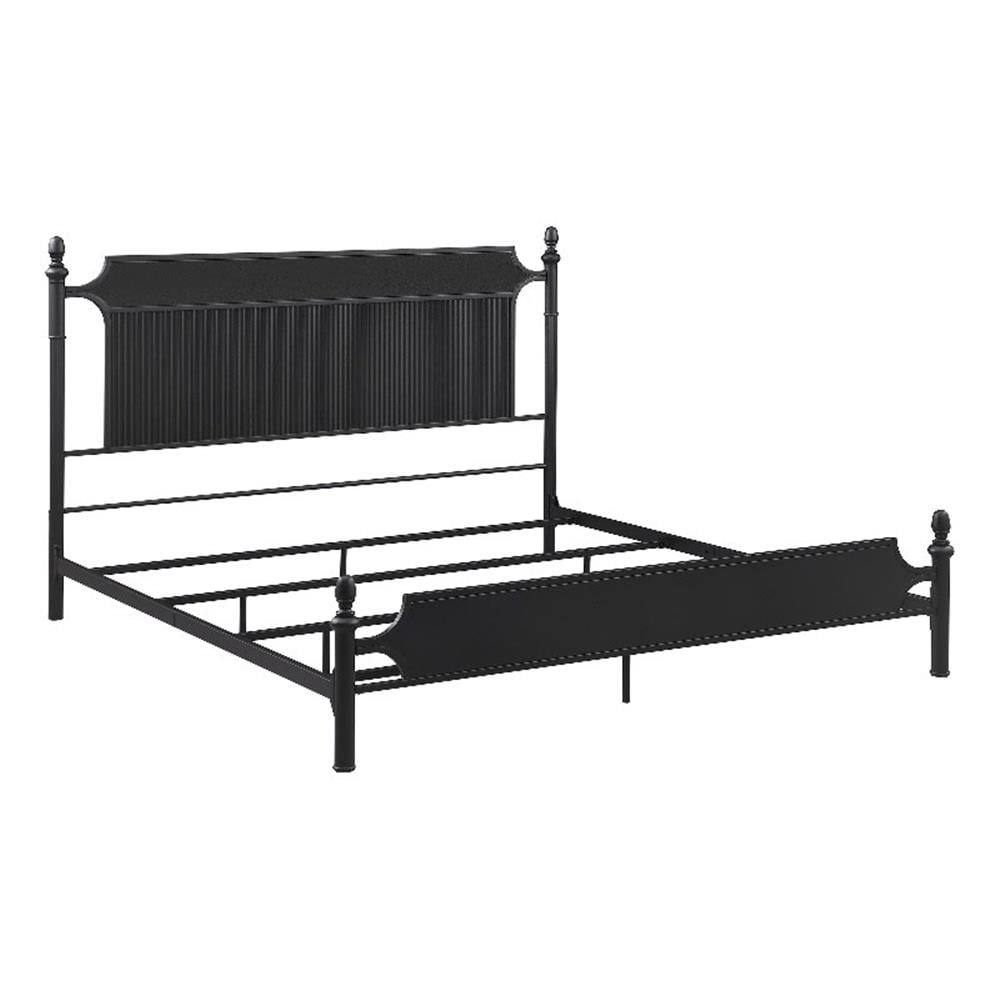 Coaster Cameron 51-inch Metal Eastern King Panel Bed in Black